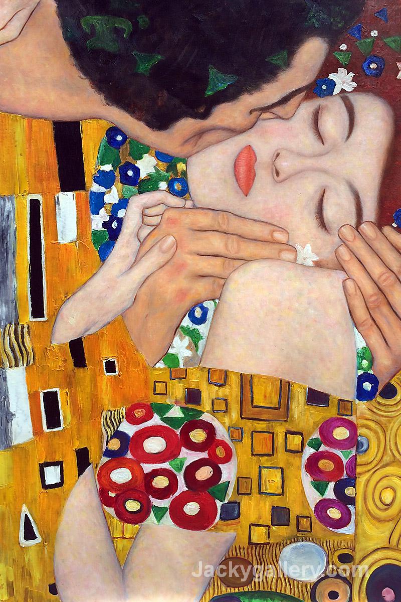 The Kiss (close-up) by Gustav Klimt paintings reproduction